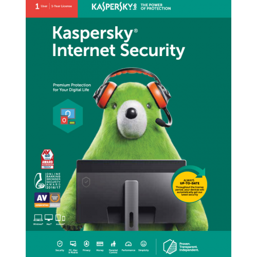 Kaspersky Internet Security (3 User | 1 Year License)
