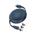 Promate Quiver 3-in-1 Retractable Magnetic Cable