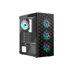 MaxGreen 821 Mid-Tower ARGB ATX Gaming Casing Black