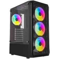 MaxGreen 825-V2 Mid Tower ARGB ATX Gaming Case Black