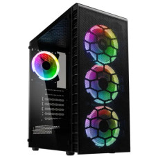 MaxGreen JX-188-11-M Mid Tower ARGB ATX Gaming Case Black