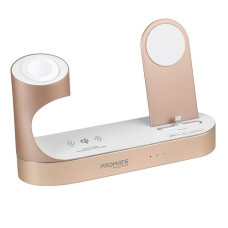 Promate PowerState All-in-1 Wireless Charging Dock Gold