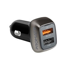 Promate Scud-30 QC 3.0 30 Watt Dual USB Car Charger