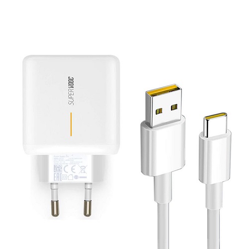 Realme 65W SuperDART Flash Power Adapter with Type-C Cable