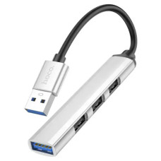 Hoco HB26 4-in-1 USB Hub Silver