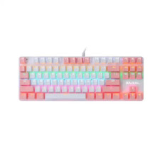 BAJEAL K100 TKL Hot-swappable Blue Switch Mechanical Keyboard White-Pink