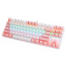 BAJEAL K100 TKL Hot-swappable Blue Switch Mechanical Keyboard White-Pink