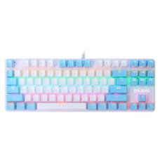 BAJEAL K100 TKL Hot-swappable Blue Switch Mechanical Keyboard White-Blue