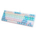 BAJEAL K100 TKL Hot-swappable Blue Switch Mechanical Keyboard White-Blue