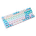 BAJEAL K100 TKL Hot-swappable Blue Switch Mechanical Keyboard White-Blue