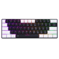 DAREU EK861S Black on White Wired RGB Mechanical Keyboard