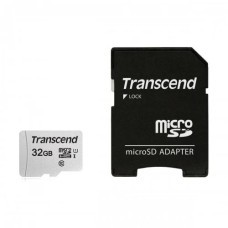 Transcend microSDXC/SDHC 300S 32GB UHS-I U3 Memory Card with Adapter