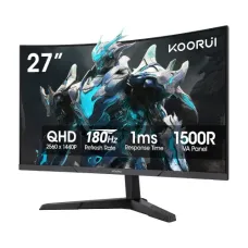 KOORUI 27E6QCA 27 Inch VA QHD 180Hz Curved Gaming Monitor