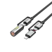 BWOO BO-X307 60W 1.2M 4-in-1 Type C Cable