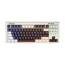 1st Player NEO87 Tri Mode RGB Hot Swap (Cranberry Switch) Rome (White) Mechanical Gaming Keyboard