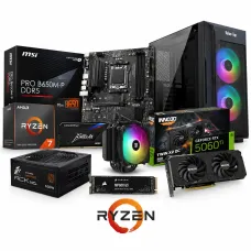 PQS Special AMD Ryzen 7 7700 16GB DDR5 RAM 500GB SSD RTX 5060Ti 8GB TWIN X2 OC Graphics Gaming Desktop PC