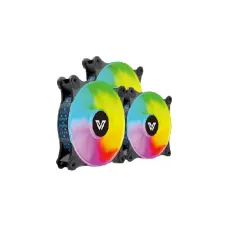Value-Top CR10-1292ARGB 12CM 3PCS ARGB Black Casing Cooler