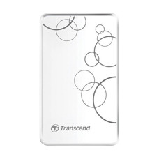 Transcend StoreJet 25A3 1TB USB 3.1 White Portable HDD