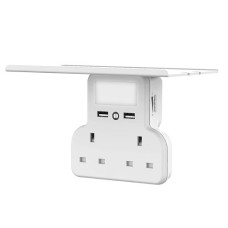 Promate PowerRack 5-in-1 Wall-Mount Charging Station White