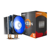 AMD Ryzen 5 5600G Processor (Chinese Edition) with DeepCool GAMMAXX 400 Blue LED Air CPU Cooler Combo