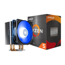 AMD Ryzen 5 5600G Processor (Chinese Edition) with DeepCool GAMMAXX 400 Blue LED Air CPU Cooler Combo