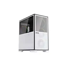 1st Player IF8 Tempered Glass Mid Tower M-ATX Gaming PC Case (White)