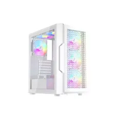 1STPLAYER T7 RGB Mid Tower ATX Gaming Desktop Case (White)