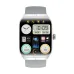Blisbond Crescent Silver AMOLED Bluetooth Calling Smart Watch with Black & Grey Dual Straps