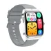 Blisbond Crescent Silver AMOLED Bluetooth Calling Smart Watch with Black & Grey Dual Straps