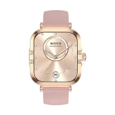 Blisbond Pearl Gold AMOLED Bluetooth Calling Smart Watch