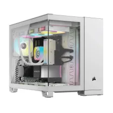 Corsair iCUE LINK 2500X RGB Mid Tower Dual Chamber White (Tempered Glass Side Window) Micro ATX Gaming Desktop Case #CC-9011268-WW