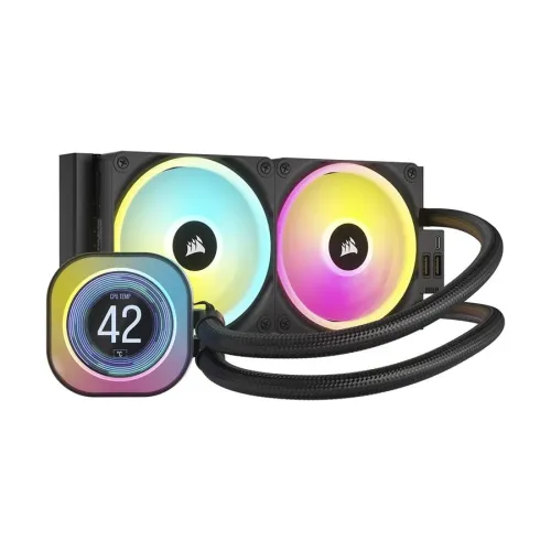 CORSAIR iCUE Link H100i LCD RGB 240mm AIO Black Liquid CPU Cooler #CW-9061007-WW