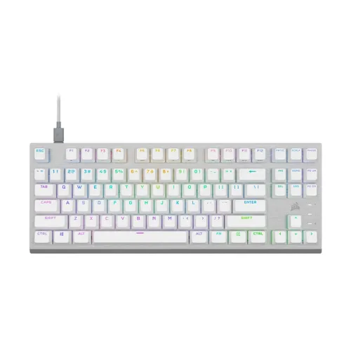 CORSAIR K60 PRO TKL RGB Wired (OPX Switch) White Gaming Keyboard #CH-911D11A-NA