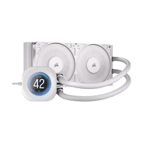 CORSAIR Nautilus 240 RS LCD AIO White Liquid CPU Cooler #CW-9061032-WW