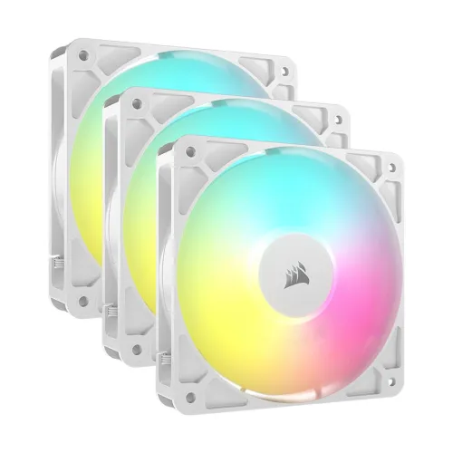 CORSAIR RS120 ARGB (3xFAN) White Casing Cooling Fan #CO-9050185-WW