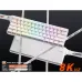 DAREU COOL 60 Wired Hot Swappable Fire Magnetic Switch Mechanical Keyboard (White Topographic)