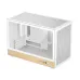 Deepcool CH260 WOOD WH Mini Tower Tempered Glass White Micro-ATX Gaming Desktop Case