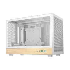 Deepcool CH260 WOOD WH Mini Tower Tempered Glass White Micro-ATX Gaming Desktop Case