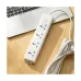 Deli 2 Pin 4 Port White Power Strip # ET403 (3 Meter)