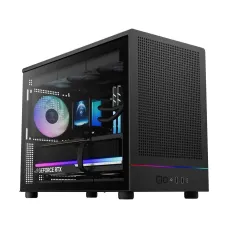 GAMDIAS Athena M4M BTF Mesh Mini Tower Black (Tempered Glass) M-ATX Gaming Desktop Case