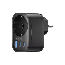 HAVIT UC142 30W 4 IN 1 GaN USB Travel charger with Plug Adapter