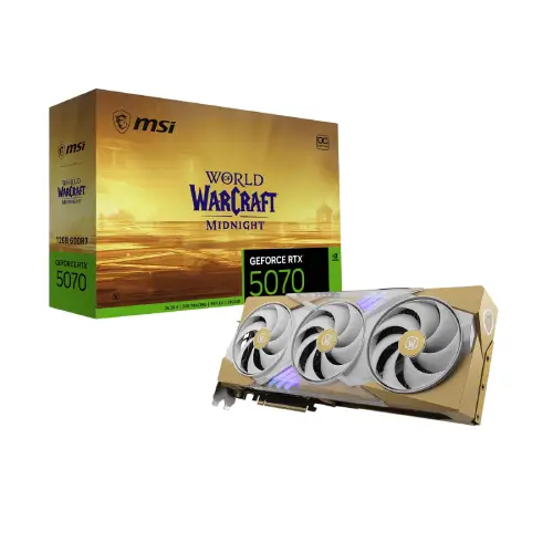 MSI GeForce RTX 5070 12G World of Warcraft MIDNIGHT LIGHT EDITION OC Graphics Card