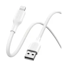 Oraimo RobustLine USB Male to Lightning Male, 1 Meter, White Charging Cable