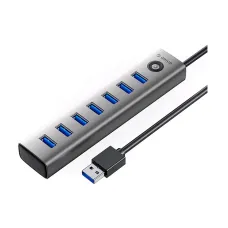 ORICO 7 Port USB 3.0 Male to 7 USB Female Gray HUB #Orico-CL7U-U3-05-GY-BP