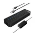 ORICO 10 Port USB 3.0 Male to 10 USB Female Black HUB #CT2U3-10AB-GY-BP