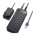 ORICO 7 Port USB 3.0 Male to 7 USB Female Black HUB #CT2U3-7AB-GY-BP