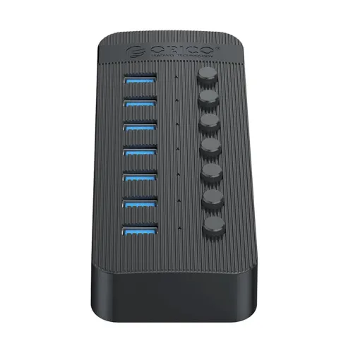 ORICO 7 Port USB 3.0 Male to 7 USB Female Black HUB #CT2U3-7AB-GY-BP