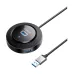 Orico 4 Port USB Male to Tri USB 3.0 & 3.5mm Audio Female Black HUB #YK4-U3-03-BK
