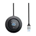 Orico 4 Port USB Male to Tri USB 3.0 & 3.5mm Audio Female Black HUB #YK4-U3-03-BK