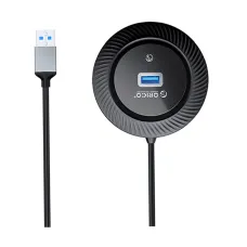 Orico 4 Port USB Male to Tri USB 3.0 & 3.5mm Audio Female Black HUB #YK4-U3-03-BK